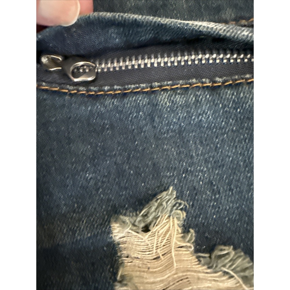 Sosoo Jeans Mens 38x30 Blue Denim Stretch Embroidered Logo Straight Streetwear - Picture 5 of 12
